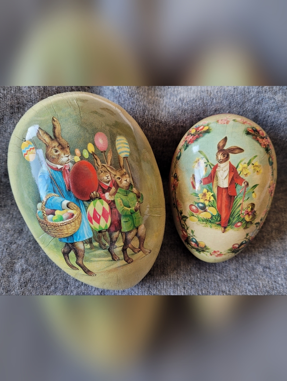 Nestler Vintage Hollow Papier Mâché Easter Egg Set